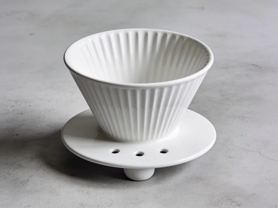Corrugated porcelain wave dripper