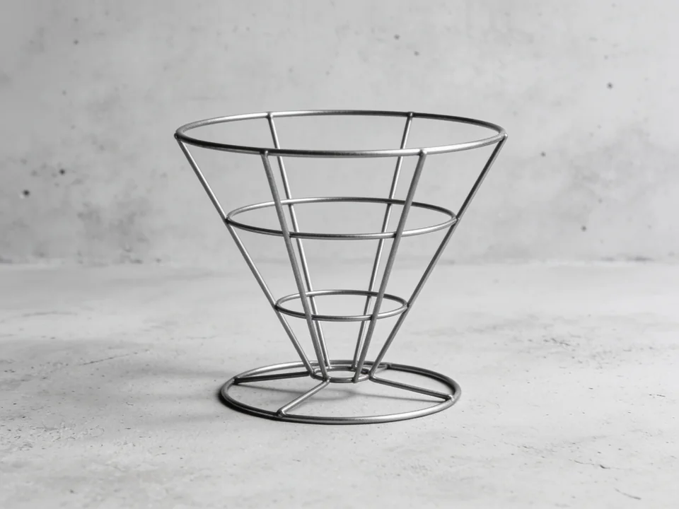 Folding wire-frame cone dripper