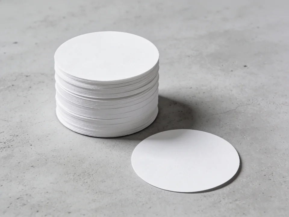 Flat circular paper discs — 100